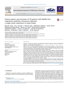 Clinical aspects and outcomes of 70 patients with Middle East