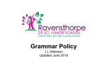 Grammar Policy J L Alderson Updated June 2016 Year 3 Grammar