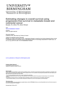 Estimating changes in overall survival using progression