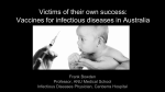 Victims of their own success: Vaccines for infectious diseases