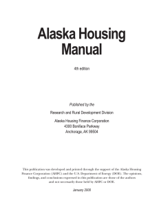 Alaska Housing Manual - Alaska Housing Finance Corporation