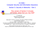 (Ch.7, Part 2): Security in Networks – Part 2 – LONG version