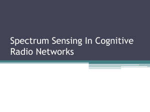 Spectrum sensing in cognitive radio networks - GUC