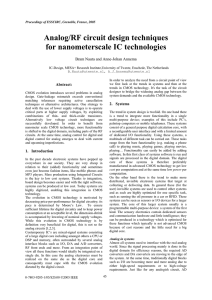 Analog/RF circuit design techniques for nanometerscale IC