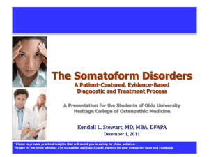 What are the diagnostic criteria for Somatization Disorder?