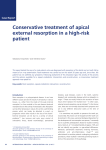 Conservative treatment of apical external resorption in a high