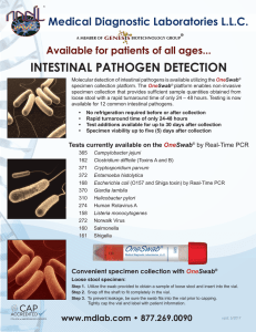 Intestinal Pathogens Flyer - Medical Diagnostic Laboratories