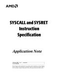 SYSCALL and SYSRET Instruction Specification