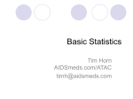 Basic Statistics - HIV Research Catalyst Forum