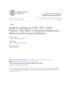 Employee Attributions of the “Why” of HR