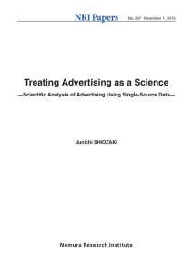 Treating Advertising as a Science―Scientific Analysis of Advertising