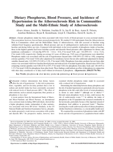 Dietary Phosphorus, Blood Pressure, and Incidence of Hypertension