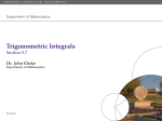 Trigonometric Integration and Substitution - ACU Blogs