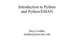 Introduction to Python and Python/EMAN