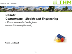 CS5233 Components – Models and Engineering