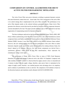 COMPARISON OF CONTROL ALGORITHMS FOR SHUNT ACTIVE