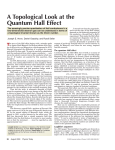 A Topological Look at the Quantum Hall Effect