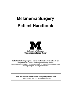 Melanoma Surgery Patient Handbook