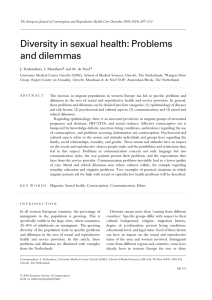 Diversity in sexual health: Problems and dilemmas