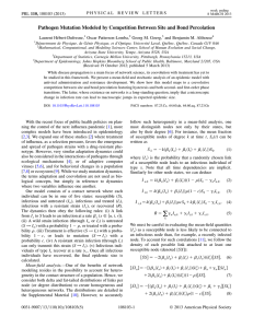 Pathogen Mutation Modeled by Competition