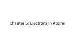 Chapter 5: Electrons in Atoms