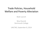 Presentation of Trade policies, household welfare and poverty