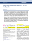 Three-dimensional reproducibility of natural head position