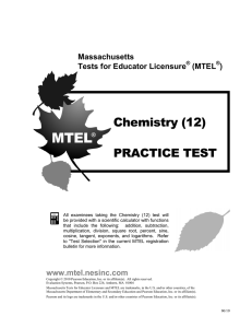 Massachusetts Tests for Educator Licensure (MTEL ) www.mtel