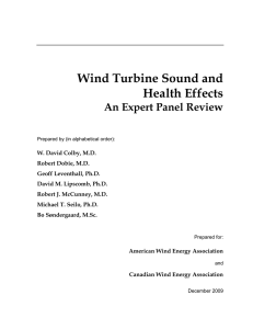 Wind Turbine Sound and Health Effects