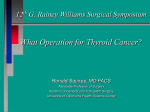 12 th G. Rainey Williams Surgical Symposium What
