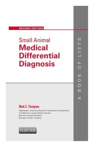 Small Animal Medical Differential Diagnosis (Second Edition).