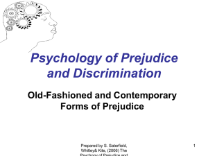 Old-Fashioned and Contemporary Forms of Prejudice