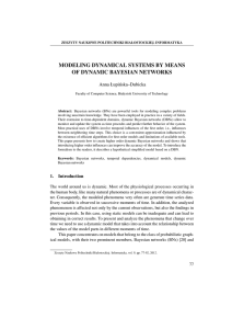 modeling dynamical systems by means of dynamic bayesian networks