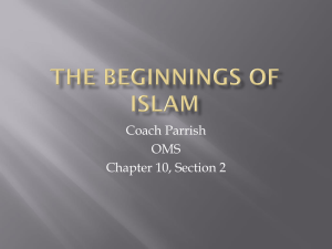 The Beginnings of Islam