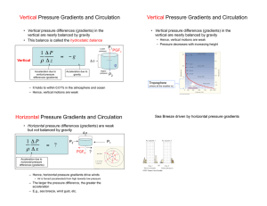 Vertical Pressure Gradients and Circulation