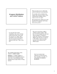 Frequency Distributions and Central Tendency