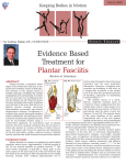 Evidence Based Treatment for Plantar Fasciitis