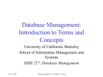 Database - Courses - University of California, Berkeley