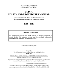 Clinic Policy and Procedure Manual 2016