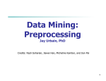 Data Mining: Preprocessing