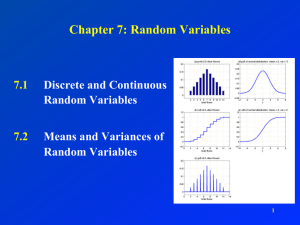 Chapter 7: Random Variables