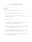 HW5 on Normal Random Variables Questions: