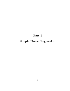 Part I Simple Linear Regression - the Department of Statistics Online
