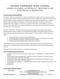 AP Physics C - Peters Township School District