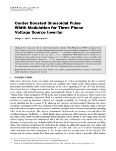 Center Boosted Sinusoidal Pulse Width Modulation for Three Phase