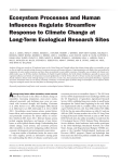 Ecosystem Processes and Human Influences