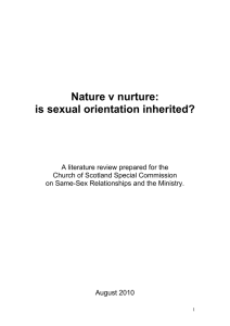 Nature v nurture: is sexuality inherited
