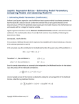 Logistic Regression Extras - Estimating Model Parameters