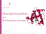 Hemoglobinopathies and Biochemical Genetics