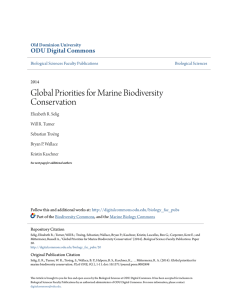 Global Priorities for Marine Biodiversity Conservation